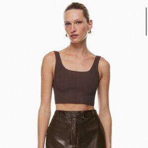 Aritzia BABATON Cropped Sculpt Knit Tank